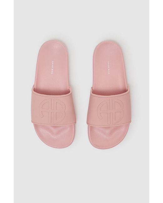 Anine Bing Pink Isla Slides