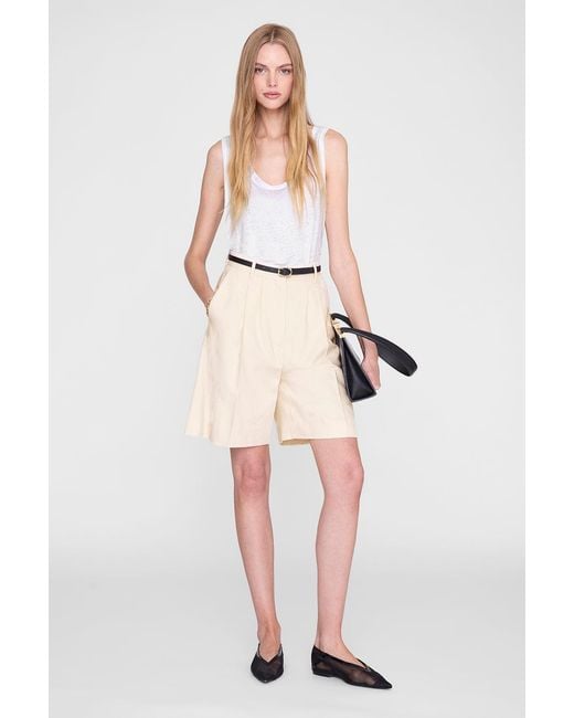 Anine Bing Natural Bryson Short
