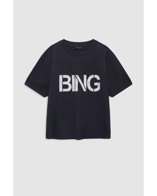 Anine Bing Blue Wagner Tee Stencil