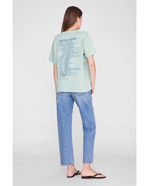 Anine Bing Blue Cade Tee Wave
