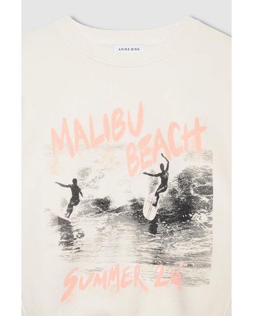 Anine Bing Blue Harry Shrunken Surfer Sweatshirt