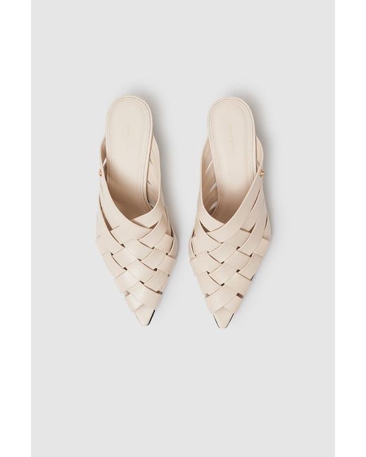 Anine Bing White Eve Mules