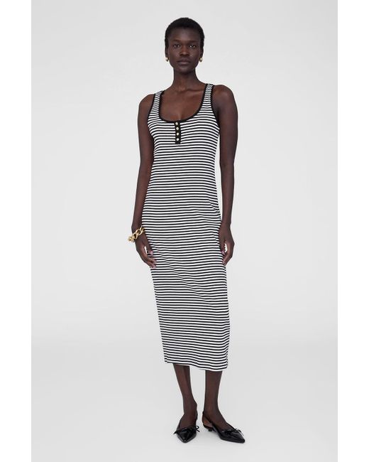 Anine Bing Gray Alessia Tank Midi Dress