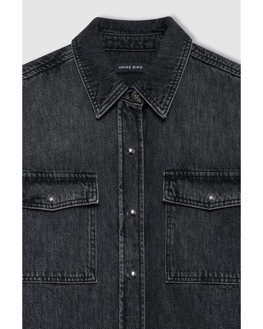 Anine Bing Blue Paxton Shirt