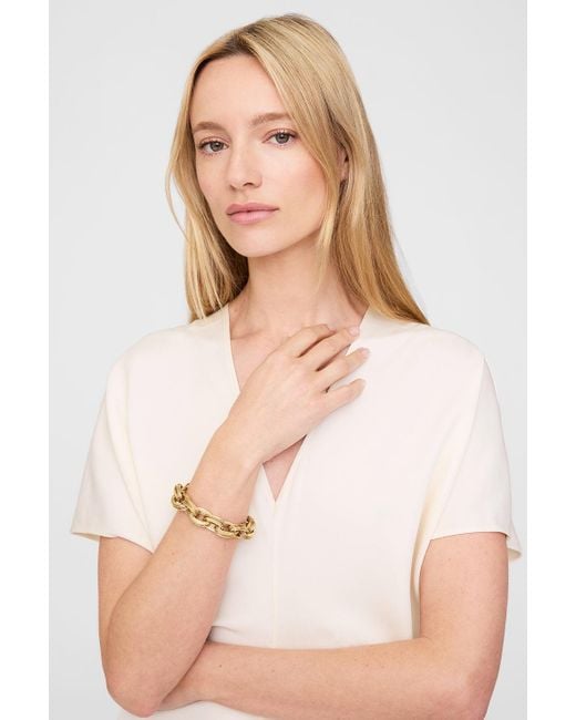 Anine Bing Metallic Double Link Chain Bracelet