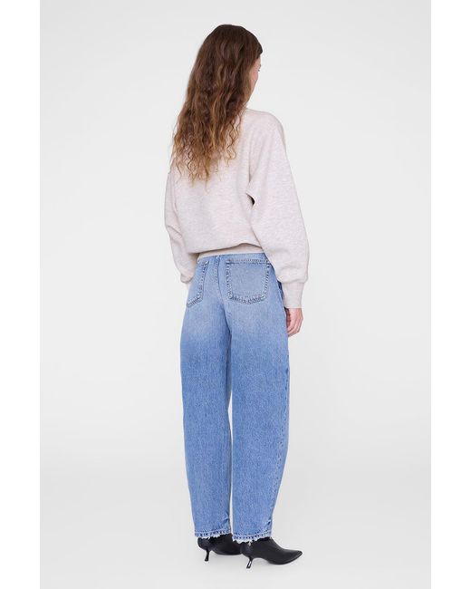 Anine Bing Blue Harry Shrunken Sweatshirt La