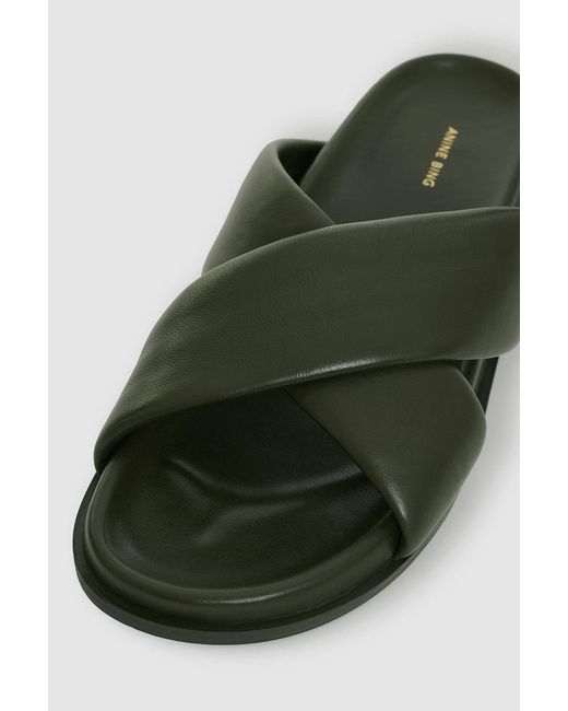 Anine Bing Green Emi Slides