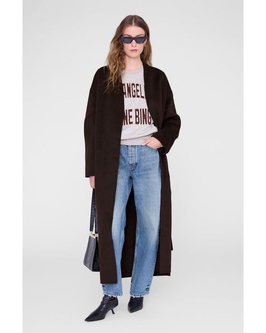 Anine Bing Blue Harry Shrunken Sweatshirt La