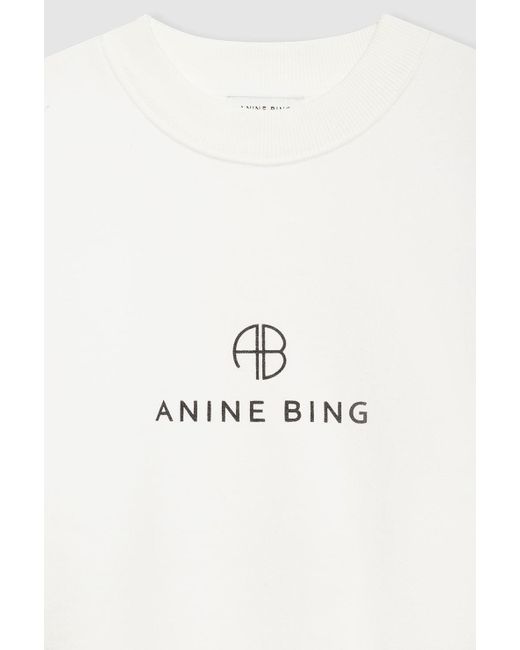 Anine Bing Blue Jaci Sweatshirt Monogram