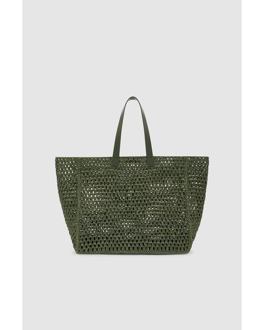 Anine Bing Green Large Rio Tote