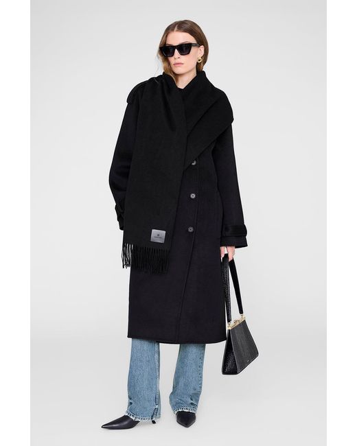 Anine Bing Black Augustina Scarf