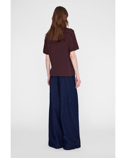 Anine Bing Blue Jaylin Tee Collegiate