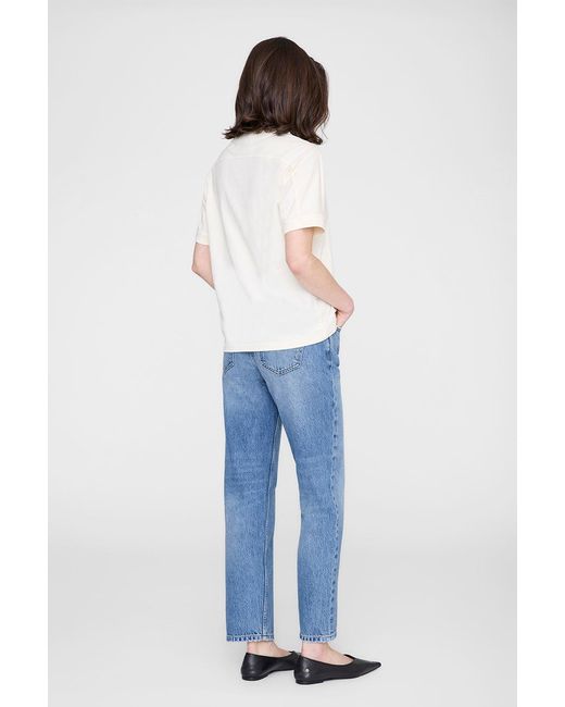 Anine Bing Blue Jaylin Tee Collegiate