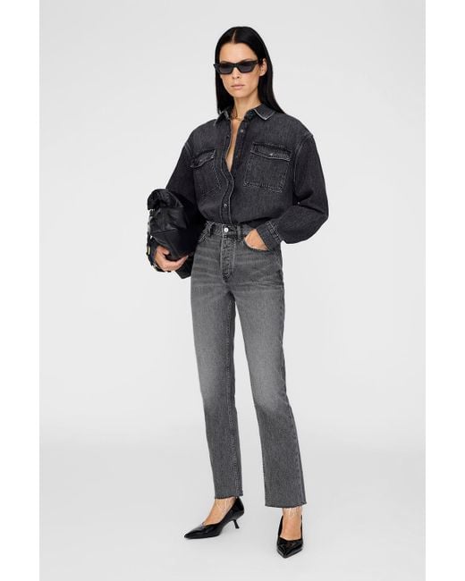 Anine Bing Blue Paxton Shirt