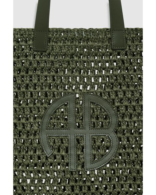 Anine Bing Green Large Rio Tote