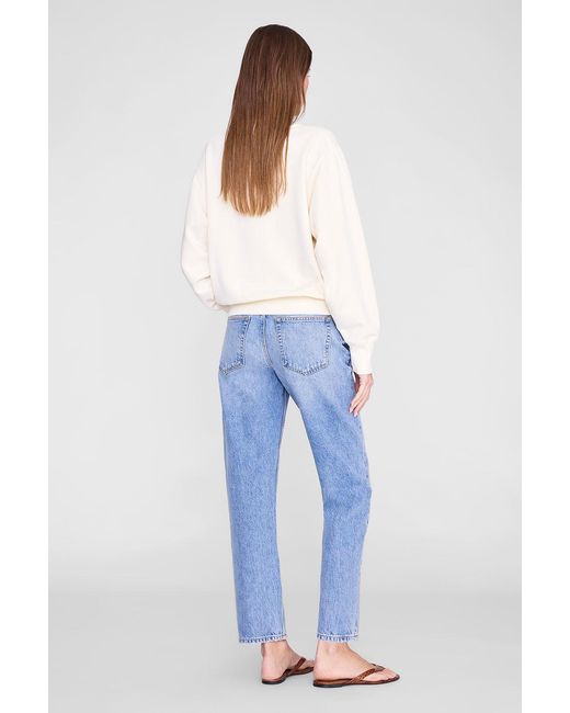 Anine Bing Blue Harry Shrunken Surfer Sweatshirt