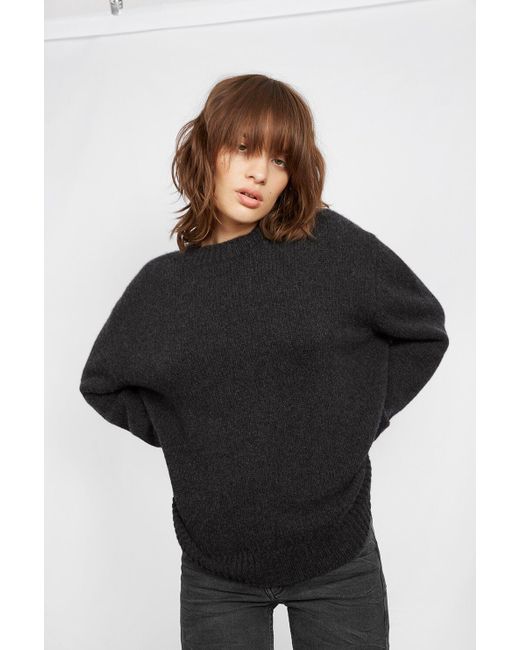 Anine Bing Gray Rosie Cashmere Knit - Charcoal