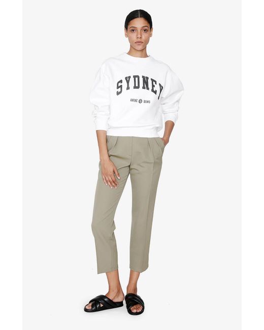 Anine Bing Ramona Sweatshirt University Sydney in White | Lyst UK