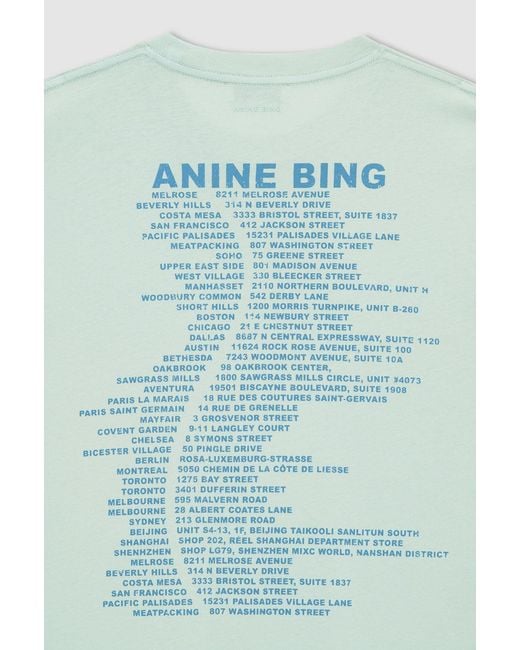 Anine Bing Blue Cade Tee Wave