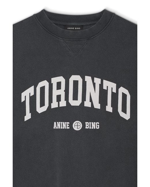 Anine Bing Black Ramona Sweatshirt University Toronto