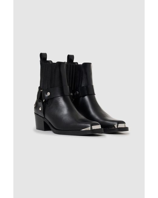Anine Bing Black Mid Biker Boots