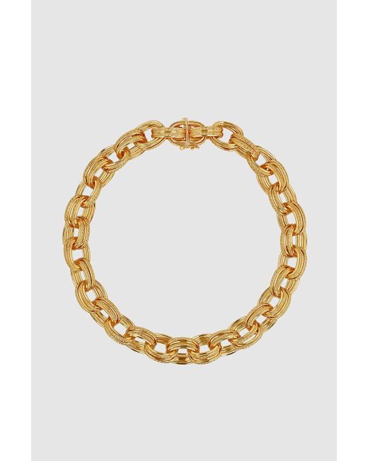 Anine Bing Metallic Double Link Chain Necklace