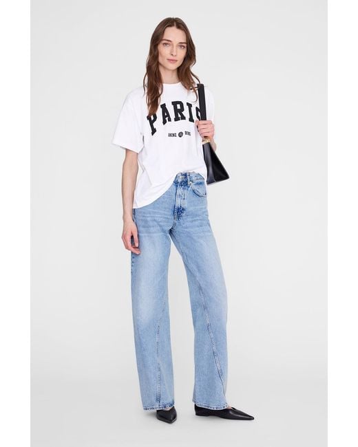 Anine Bing Blue Cade Tee Paris University