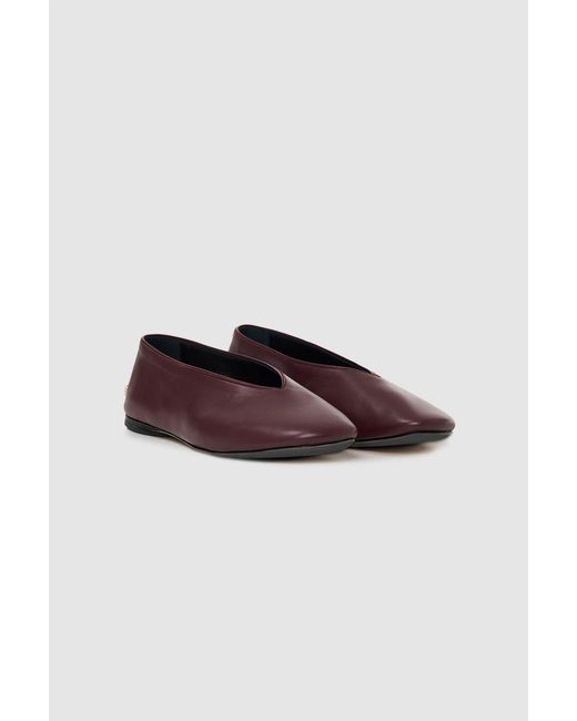 Anine Bing Purple Ana Flats Smooth Leather