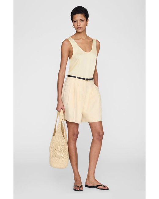Anine Bing Natural Lea Top