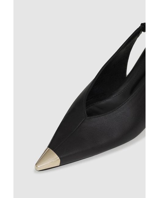Anine Bing Black Nina Heels With Metal Toe Cap