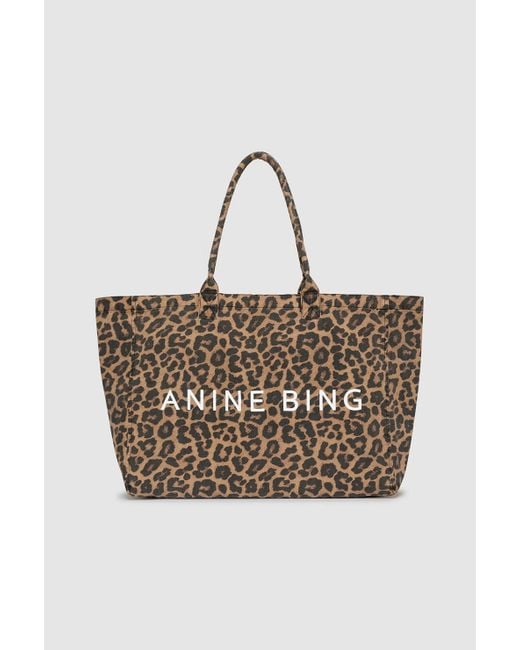 Anine Bing Multicolor Leo Canvas Tote