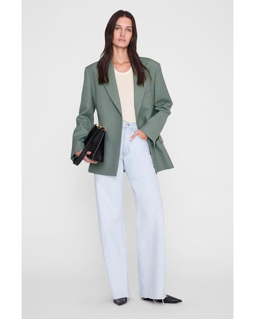 Anine Bing Green Aretha Blazer