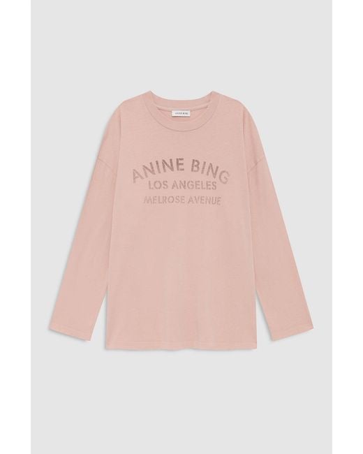 Anine Bing Blue Ivan Long Sleeve Melrose Stencil
