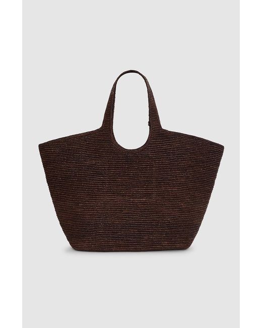 Anine Bing Brown Lili Tote Raffia