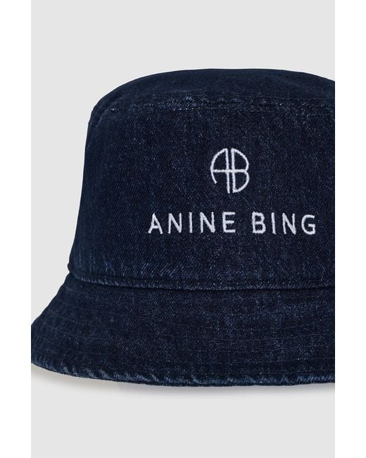 Anine Bing Blue Nicks Bucket Hat