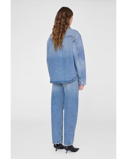 Anine Bing Blue Paxton Shirt