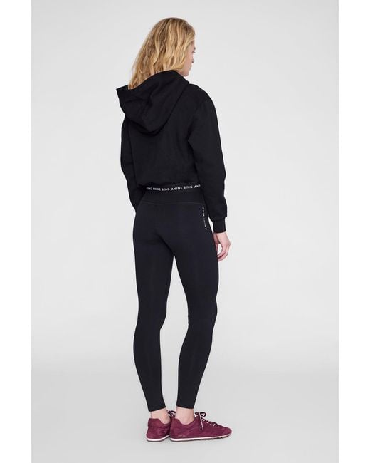 Anine Bing Blue Dany Cropped Hoodie