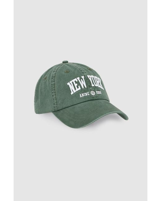 Anine Bing Green Jeremy Baseball Cap New York University