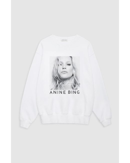 Anine Bing White Ramona Sweatshirt Kate Moss