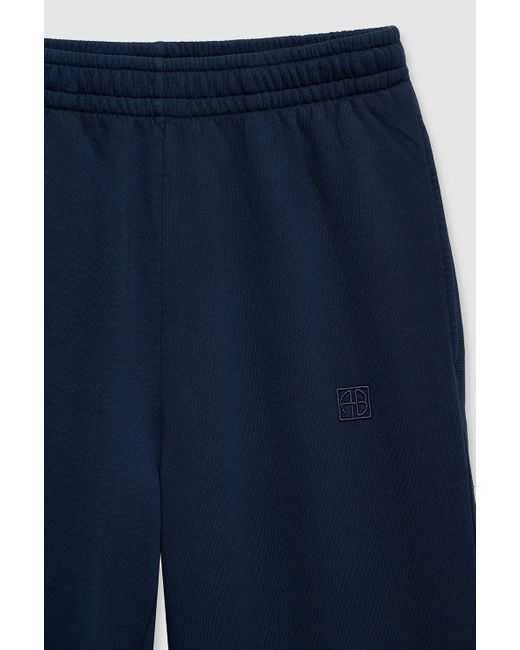 Anine Bing Blue Karter Jogger Framed Monogram