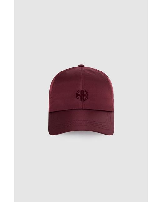 Anine Bing Red Jeremy Baseball Cap Ab Nylon