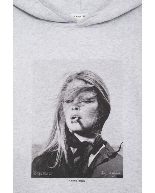 Anine Bing White Harvey Sweatshirt Ab X To X Brigitte Bardot