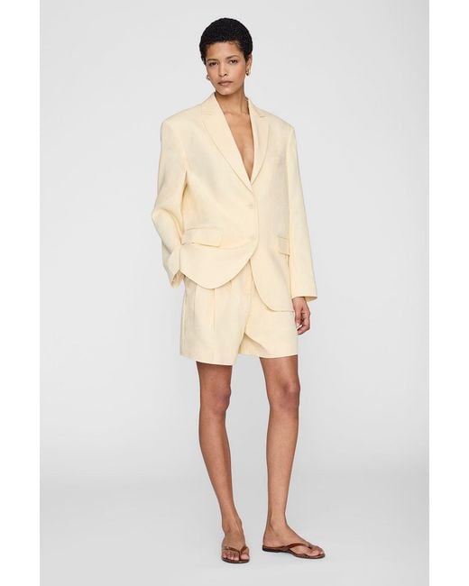 Anine Bing Natural Quinn Blazer