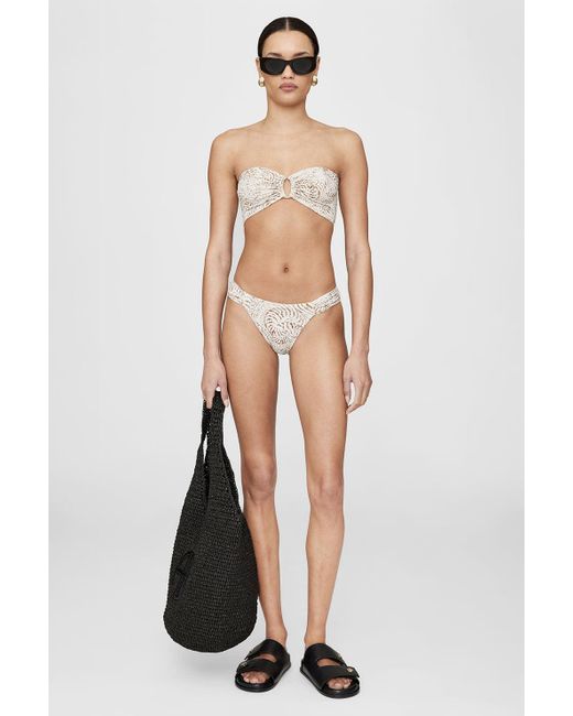 Anine Bing White Viv Bikini Top