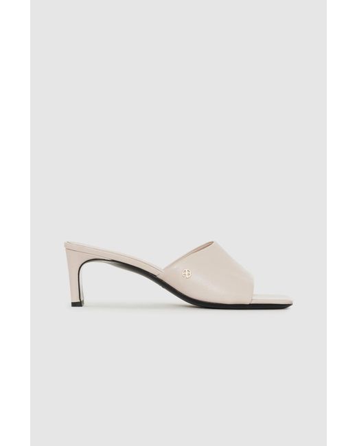 Anine Bing White Jayden Mule Sandals