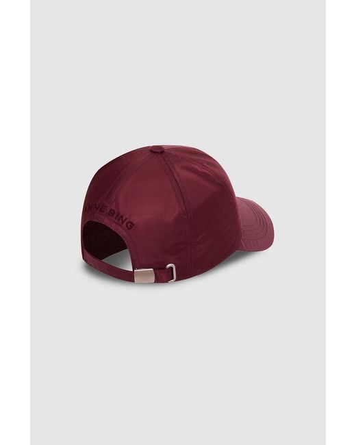 Anine Bing Red Jeremy Baseball Cap Ab Nylon