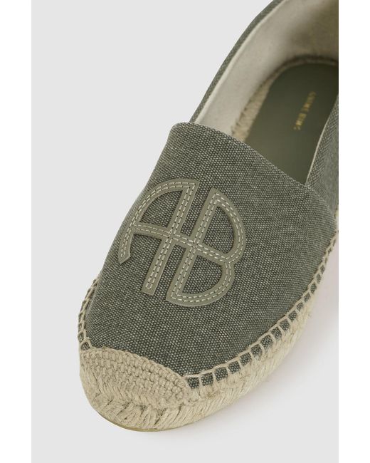 Anine Bing Green Paloma Espadrilles