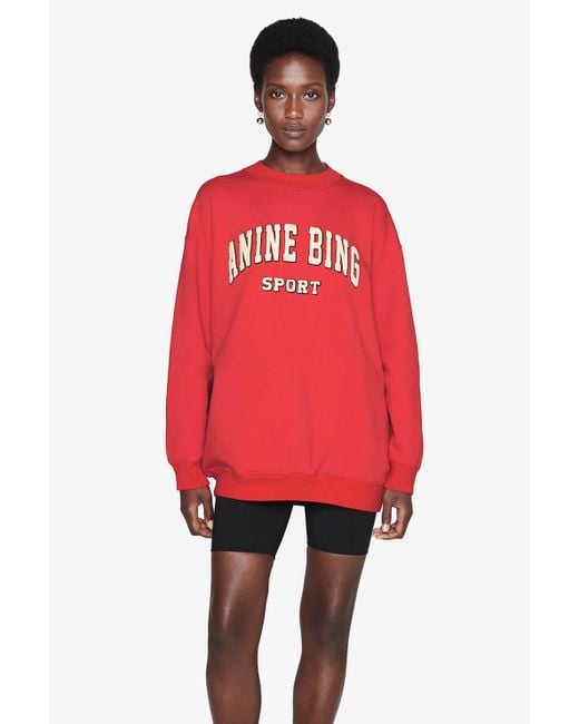 Anine Bing Tyler Sweatshirt in Red