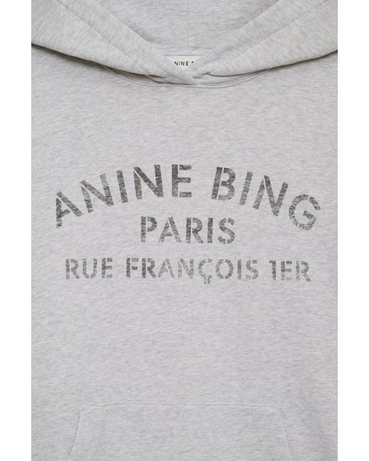 Anine Bing Blue Harvey Sweatshirt Paris Stencil