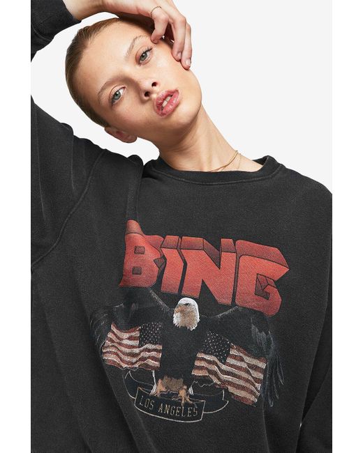 anine bing vintage sweatshirt black